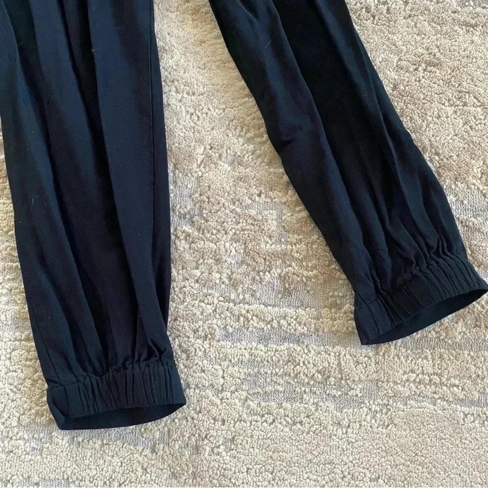Forever 21 Black Skinny Leg Jumpsuit Sleeveless Solid Black Rayon: Large - Picture 10 of 10